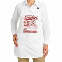 Old Row Smokin Meats And Clapping Cheeks Funny Old Row Smokin Meats And Clappi Apron