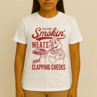 Old Row Smokin Meats And Clapping Cheeks Funny Old Row Smokin Meats And Clappi T-Shirt