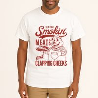 Old Row Smokin Meats And Clapping Cheeks Funny Old Row Smokin Meats And Clappi Tall T-Shirt
