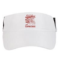 Old Row Smokin Meats And Clapping Cheeks Funny Old Row Smokin Meats And Clappi Adult Drive Performance Visor