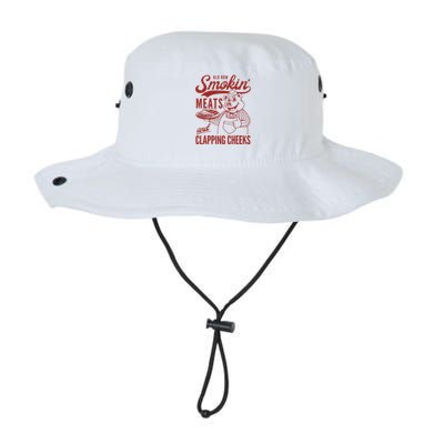 Old Row Smokin Meats And Clapping Cheeks Funny Old Row Smokin Meats And Clappi Bucket Hat