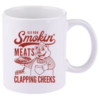Old Row Smokin Meats And Clapping Cheeks Funny Old Row Smokin Meats And Clappi 11oz C Handle Ceramic Mug