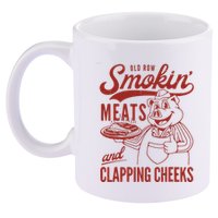 Old Row Smokin Meats And Clapping Cheeks Funny Old Row Smokin Meats And Clappi 11oz C Handle Ceramic Mug