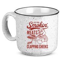 Old Row Smokin Meats And Clapping Cheeks Funny Old Row Smokin Meats And Clappi 15oz Campfire Ceramic Mug