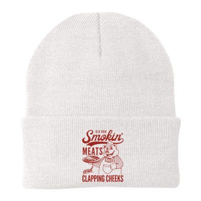 Old Row Smokin Meats And Clapping Cheeks Funny Old Row Smokin Meats And Clappi Beanie