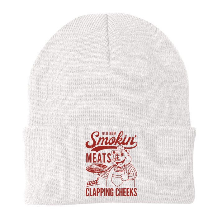 Old Row Smokin Meats And Clapping Cheeks Funny Old Row Smokin Meats And Clappi Knit Cap Winter Beanie