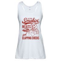 Old Row Smokin Meats And Clapping Cheeks Funny Old Row Smokin Meats And Clappi Ladies Essential Flowy Tank