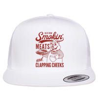 Old Row Smokin Meats And Clapping Cheeks Funny Old Row Smokin Meats And Clappi Flat Bill Trucker Hat