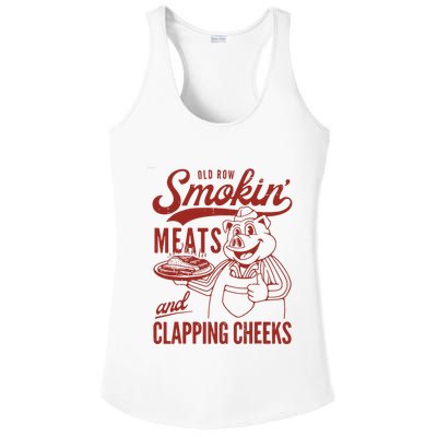 Old Row Smokin Meats And Clapping Cheeks Funny Old Row Smokin Meats And Clappi Ladies PosiCharge Competitor Racerback Tank