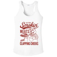 Old Row Smokin Meats And Clapping Cheeks Funny Old Row Smokin Meats And Clappi Ladies PosiCharge Competitor Racerback Tank
