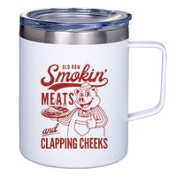 Old Row Smokin Meats And Clapping Cheeks Funny Old Row Smokin Meats And Clappi 12oz Stainless Steel Coffee Mug