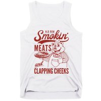 Old Row Smokin Meats And Clapping Cheeks Funny Old Row Smokin Meats And Clappi Tank Top