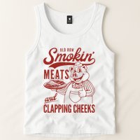 Old Row Smokin Meats And Clapping Cheeks Funny Old Row Smokin Meats And Clappi Tank Top