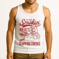 Old Row Smokin Meats And Clapping Cheeks Funny Old Row Smokin Meats And Clappi Tank Top