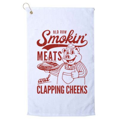 Old Row Smokin Meats And Clapping Cheeks Funny Old Row Smokin Meats And Clappi Golf Towel
