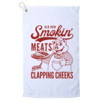 Old Row Smokin Meats And Clapping Cheeks Funny Old Row Smokin Meats And Clappi Golf Towel