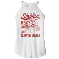 Old Row Smokin Meats And Clapping Cheeks Funny Old Row Smokin Meats And Clappi Women's Perfect Tri Rocker Tank