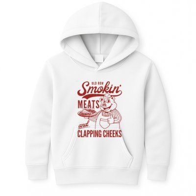 Old Row Smokin Meats And Clapping Cheeks Funny Old Row Smokin Meats And Clappi Kids Hoodie