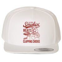 Old Row Smokin Meats And Clapping Cheeks Funny Old Row Smokin Meats And Clappi Wool Snapback Cap