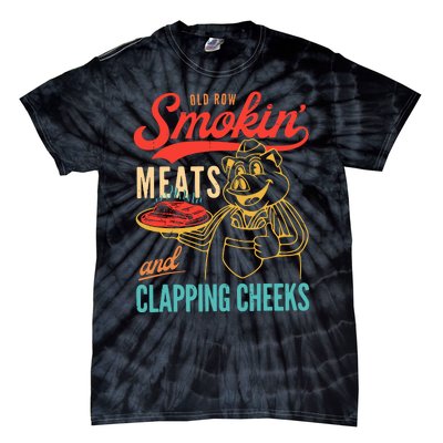 Old Row Smokin Meats And Clapping Cheeks Tie-Dye T-Shirt