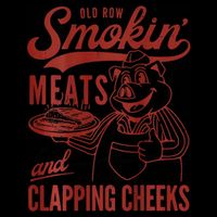 Old Row Smokin Meats And Clapping Cheeks Funny Bbq 16oz Travel Tumbler