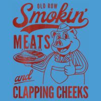 Old Row Smokin Meats And Clapping Cheeks Funny Bbq Tie Dye Hoodie