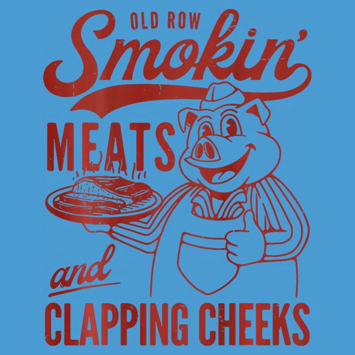 Old Row Smokin Meats And Clapping Cheeks Funny Bbq Tie Dye Hoodie
