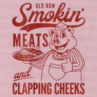 Old Row Smokin Meats And Clapping Cheeks Funny Bbq 25L Jumbo Tote