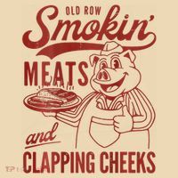 Old Row Smokin Meats And Clapping Cheeks Funny Bbq Zip Tote Bag