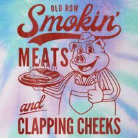 Old Row Smokin Meats And Clapping Cheeks Funny Bbq Legacy Tie Dye Trucker Hat