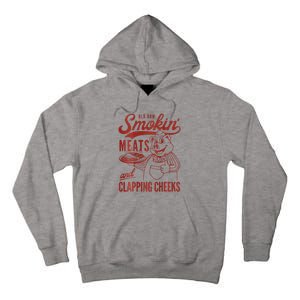 Old Row Smokin Meats And Clapping Cheeks Funny Bbq Tall Hoodie