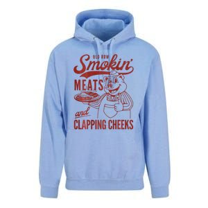 Old Row Smokin Meats And Clapping Cheeks Funny Bbq Unisex Surf Hoodie