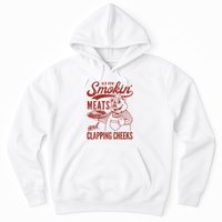Old Row Smokin Meats And Clapping Cheeks Funny Bbq Hoodie