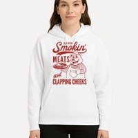 Old Row Smokin Meats And Clapping Cheeks Funny Bbq Hoodie