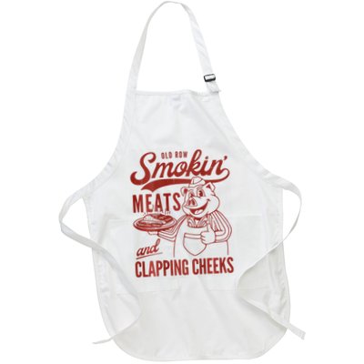 Old Row Smokin Meats And Clapping Cheeks Funny Bbq Apron
