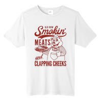 Old Row Smokin Meats And Clapping Cheeks Funny Bbq Tall Fusion ChromaSoft Performance T-Shirt