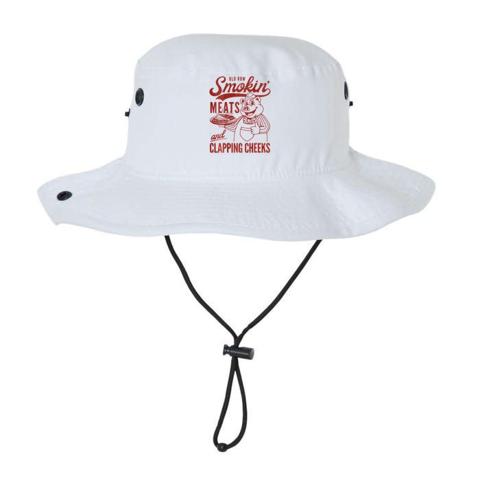 Old Row Smokin Meats And Clapping Cheeks Funny Bbq Bucket Hat