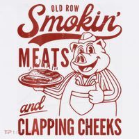 Old Row Smokin Meats And Clapping Cheeks Funny Bbq 11oz C Handle Ceramic Mug