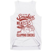 Old Row Smokin Meats And Clapping Cheeks Funny Bbq Tank Top