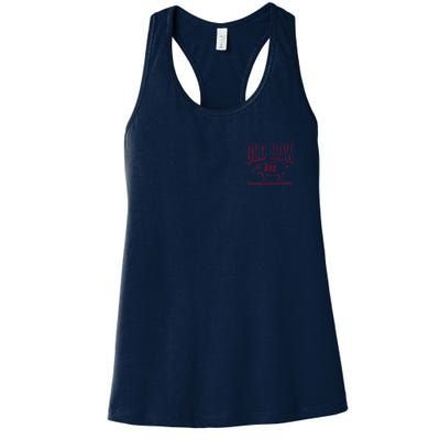 Old Row Smokin Meats And Clapping Cheeks Funny Bbq Women's Racerback Tank