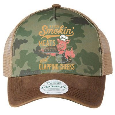 Old Row Smokin Meats And Clapping Cheeks Funny Legacy Tie Dye Trucker Hat
