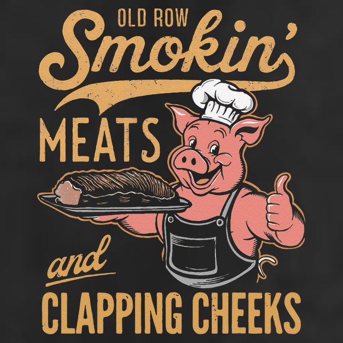 Old Row Smokin Meats And Clapping Cheeks Funny Cool Comfort Performance Bucket Hat