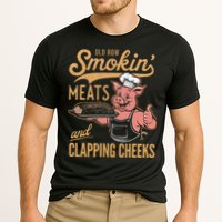 Old Row Smokin Meats And Clapping Cheeks Funny Performance Shirt