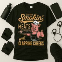 Old Row Smokin Meats And Clapping Cheeks Funny T-Shirt