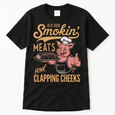 Old Row Smokin Meats And Clapping Cheeks Funny Tall T-Shirt