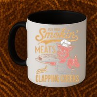 Old Row Smokin Meats And Clapping Cheeks Funny Mug