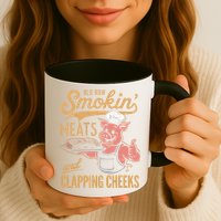 Old Row Smokin Meats And Clapping Cheeks Funny Mug