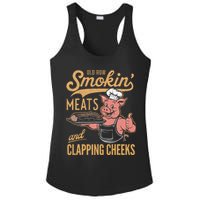 Old Row Smokin Meats And Clapping Cheeks Funny Ladies PosiCharge Competitor Racerback Tank