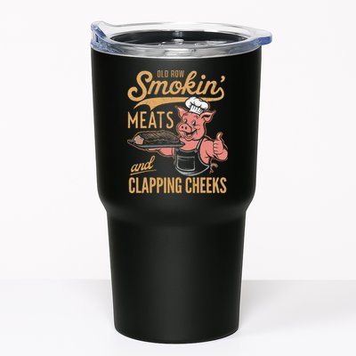 Old Row Smokin Meats And Clapping Cheeks Funny Tumbler