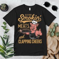 Old Row Smokin Meats And Clapping Cheeks Funny Premium T-Shirt